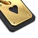 エルメス HERMES アス・ドゥ・クール ブラックXゴールド ヴォースイフト メタル ピアス エースオブハート 黒