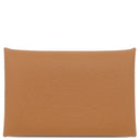 エルメス HERMES カルヴィ ゴールド ヴォーエプソン カードケース シルバー金具 茶