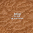 エルメス HERMES カルヴィ ゴールド ヴォーエプソン カードケース シルバー金具 茶