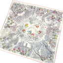 エルメス HERMES ショール カレ140 CARRE カレジェアン ベージュ×マルチカラー カシミヤ シルク ストール 【Le Jardin de Leila /レイラの庭】