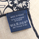 エルメス HERMES ショール カレ140 CARRE カレジェアン ベージュ×ブラック カシミヤ シルク ストール 【JUNGLE LOVE /ジャングルラブ】