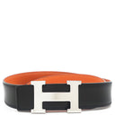エルメス HERMES コンスタンスH ＃65 ブラック×オレンジ ボックスカーフ メタル #65 ベルト Hバックル 黒 オレンジ