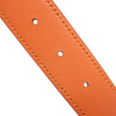 エルメス HERMES コンスタンスH ＃65 ブラック×オレンジ ボックスカーフ メタル #65 ベルト Hバックル 黒 オレンジ