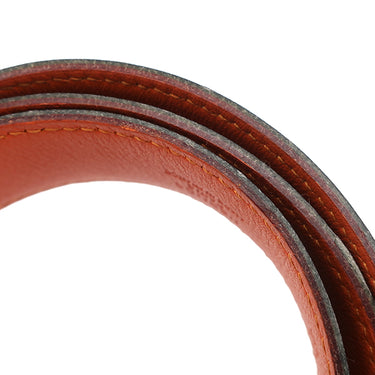 エルメス HERMES コンスタンスH ＃65 ブラック×オレンジ ボックスカーフ メタル #65 ベルト Hバックル 黒 オレンジ