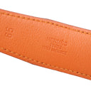 エルメス HERMES コンスタンスH ＃65 ブラック×オレンジ ボックスカーフ メタル #65 ベルト Hバックル 黒 オレンジ