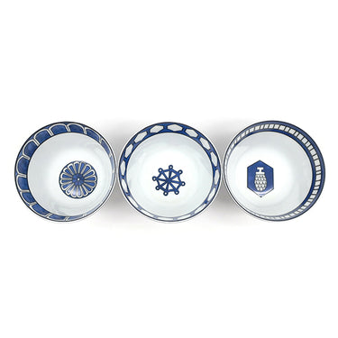 エルメス HERMES ボウル 3点セット ブルーXホワイト 磁器 食器 生産終了品 カフェオレ シリアル ポーセリン BLEUS d'AILLEURS