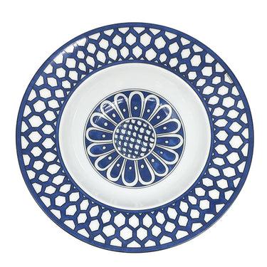 エルメス HERMES ブルーダイユール スーププレート 21cm 2枚セット 030113P2 ブルー×ホワイト 磁器 食器 ペア 洋食器 生産終了品 ポーセリン