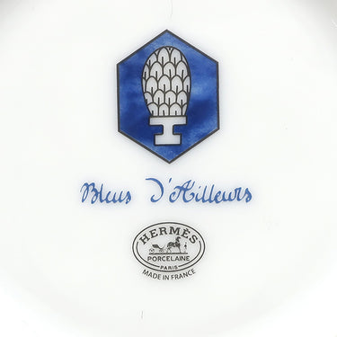 エルメス HERMES ブルーダイユール スーププレート 21cm 2枚セット 030113P2 ブルー×ホワイト 磁器 食器 ペア 洋食器 生産終了品 ポーセリン