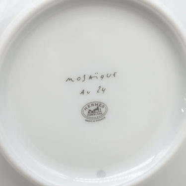 エルメス HERMES モザイク 24 ティーカップ＆ソーサー P026016P ゴールド 磁器 食器 新品 未使用 ポーセリン 2客セット