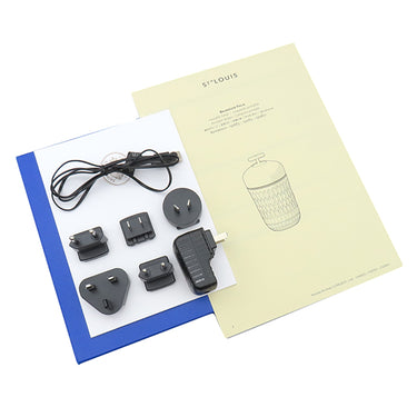 サンルイ SAINT LOUIS フォリア ポータブルランプ 1506E500 クリア×ブラック クリスタル ウッド 照明 HERMES エルメス テーブルランプ どんぐり 照明