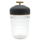 サンルイ SAINT LOUIS フォリア ポータブルランプ 1506E500 クリア×ブラック クリスタル ウッド 照明 HERMES エルメス テーブルランプ どんぐり 照明