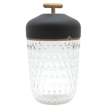 サンルイ SAINT LOUIS フォリア ポータブルランプ 1506E500 クリア×ブラック クリスタル ウッド 照明 HERMES エルメス テーブルランプ どんぐり 照明