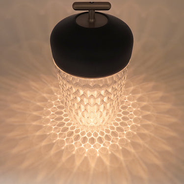 サンルイ SAINT LOUIS フォリア ポータブルランプ 1506E500 クリア×ブラック クリスタル ウッド 照明 HERMES エルメス テーブルランプ どんぐり 照明