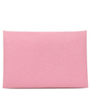 エルメス HERMES カルヴィ ローズコンフェッティ ヴォーエプソン カードケース シルバー金具 カード入れ