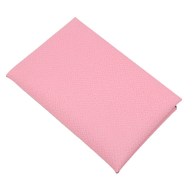 エルメス HERMES カルヴィ ローズコンフェッティ ヴォーエプソン カードケース シルバー金具 カード入れ