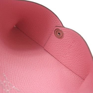 エルメス HERMES カルヴィ ローズコンフェッティ ヴォーエプソン カードケース シルバー金具 カード入れ