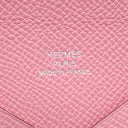 エルメス HERMES カルヴィ ローズコンフェッティ ヴォーエプソン カードケース シルバー金具 カード入れ
