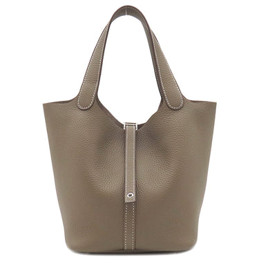 エルメス HERMES ピコタンロックMM エトゥープ トリヨンクレマンス ハンドバッグ シルバー金具 新品 未使用 グレージュ