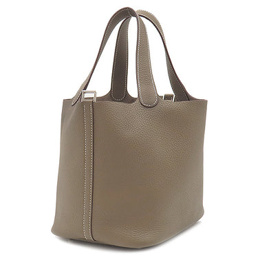 エルメス HERMES ピコタンロックMM エトゥープ トリヨンクレマンス ハンドバッグ シルバー金具 新品 未使用 グレージュ