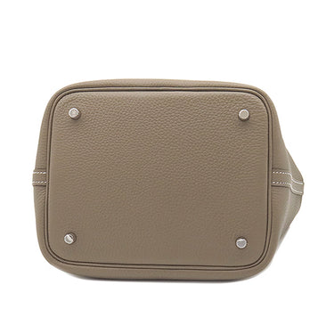 エルメス HERMES ピコタンロックMM エトゥープ トリヨンクレマンス ハンドバッグ シルバー金具 新品 未使用 グレージュ