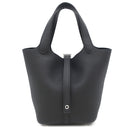 エルメス HERMES ピコタンロックPM ブラック トリヨンクレマンス ハンドバッグ シルバー金具 新品 未使用 黒