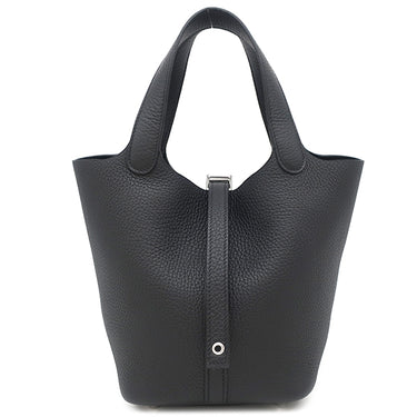 エルメス HERMES ピコタンロックPM ブラック トリヨンクレマンス ハンドバッグ シルバー金具 新品 未使用 黒