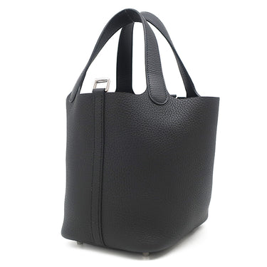 エルメス HERMES ピコタンロックPM ブラック トリヨンクレマンス ハンドバッグ シルバー金具 新品 未使用 黒