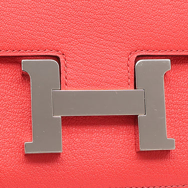 エルメス HERMES コンスタンス3 ミニ ミロワール ローズテキサス シェーブル ショルダーバッグ シルバー金具