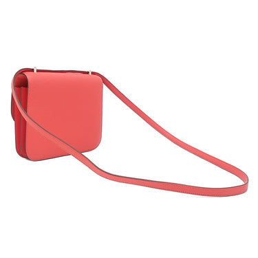 エルメス HERMES コンスタンス3 ミニ ミロワール ローズテキサス シェーブル ショルダーバッグ シルバー金具