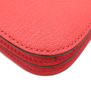 エルメス HERMES コンスタンス3 ミニ ミロワール ローズテキサス シェーブル ショルダーバッグ シルバー金具