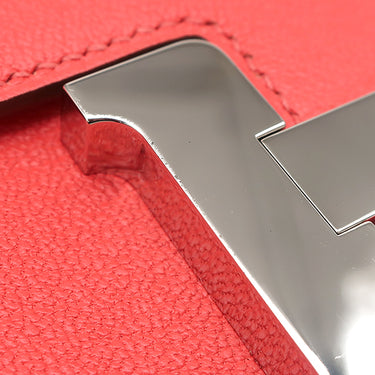 エルメス HERMES コンスタンス3 ミニ ミロワール ローズテキサス シェーブル ショルダーバッグ シルバー金具