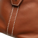 エルメス HERMES ボリード35 リラックス フォーブ ヴォーシッキム ハンドバッグ シルバー金具 茶