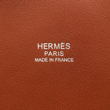 エルメス HERMES ボリード35 リラックス フォーブ ヴォーシッキム ハンドバッグ シルバー金具 茶