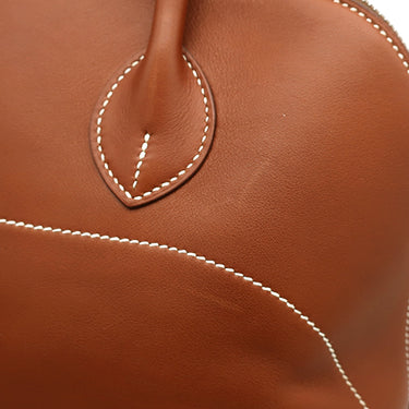 エルメス HERMES ボリード35 リラックス フォーブ ヴォーシッキム ハンドバッグ シルバー金具 茶