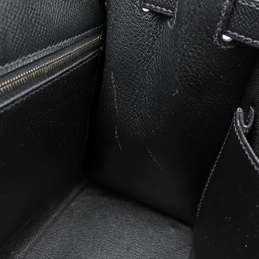 エルメス HERMES ケリー28 外縫い ブラック ヴォーエプソン 2WAYバッグ シルバー金具 黒 ショルダー