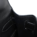 エルメス HERMES ケリー28 外縫い ブラック ヴォーエプソン 2WAYバッグ シルバー金具 黒 ショルダー