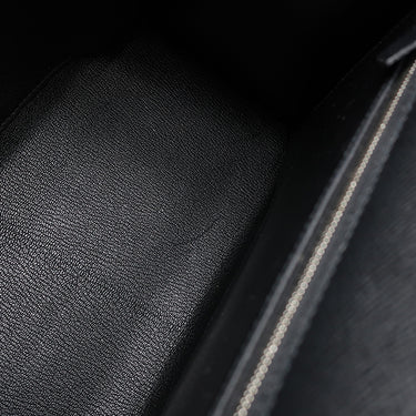 エルメス HERMES ケリー28 外縫い ブラック ヴォーエプソン 2WAYバッグ シルバー金具 黒 ショルダー