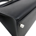 エルメス HERMES ケリー28 外縫い ブラック ヴォーエプソン 2WAYバッグ シルバー金具 黒 ショルダー