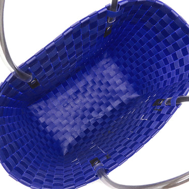 マルニ MARNI アニマル バスケットバッグ ブルー ポリプロピレン ハンドバッグ シルバー金具 青 犬 クリームドッグ マルニマーケット