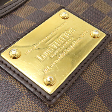 ルイヴィトン LOUIS VUITTON テムズPM N48180 ダミエエベヌ ダミエキャンバス ショルダーバッグ ゴールド金具 茶 ハンドバッグ ワンショルダー 肩掛け