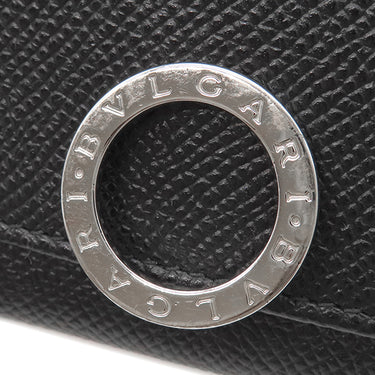 ブルガリ BVLGARI ブルガリブルガリ 30422 ブラック グレインレザー キーケース シルバー金具 黒 6連 6本