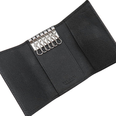 ブルガリ BVLGARI ブルガリブルガリ 30422 ブラック グレインレザー キーケース シルバー金具 黒 6連 6本