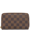 ルイヴィトン LOUIS VUITTON ジッピー コンパクト ウォレット N60028 ダミエ ダミエキャンバス 長財布 ゴールド金具 ラウンドファスナー 茶