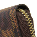 ルイヴィトン LOUIS VUITTON ジッピー コンパクト ウォレット N60028 ダミエ ダミエキャンバス 長財布 ゴールド金具 ラウンドファスナー 茶