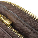 ルイヴィトン LOUIS VUITTON ジッピー コンパクト ウォレット N60028 ダミエ ダミエキャンバス 長財布 ゴールド金具 ラウンドファスナー 茶