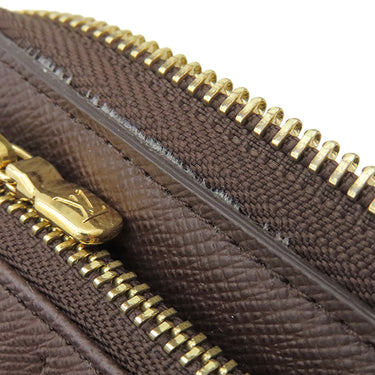 ルイヴィトン LOUIS VUITTON ジッピー コンパクト ウォレット N60028 ダミエ ダミエキャンバス 長財布 ゴールド金具 ラウンドファスナー 茶