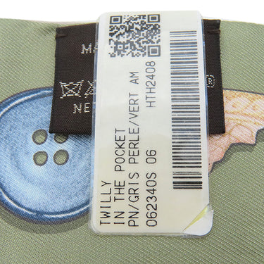 エルメス HERMES ツイリー グリ ペルル×ヴェール アマンド×ベージュ シルク スカーフ 新品 未使用 【IN THE POCKET/イン ザ ポケット】