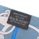 エルメス HERMES ツイリー グリス×シエル×オレンジ シルク スカーフ 【PANOPLIE EQUESTRE/乗馬の装具一式】