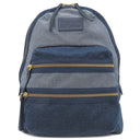 マークバイマークジェイコブス Marc by Marc Jacobs ザ バイカー バックパック ラージ ブルー デニム リュック・デイパック ゴールド金具 青