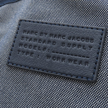 マークバイマークジェイコブス Marc by Marc Jacobs ザ バイカー バックパック ラージ ブルー デニム リュック・デイパック ゴールド金具 青